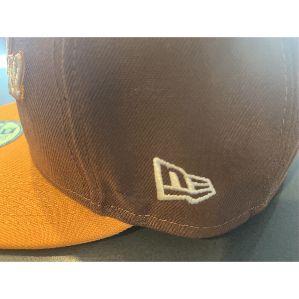 New Era Milwaukee Brewers Tiramisu Brown 59FIFTY Hat Cap Size 7 5/8 NWT - Picture 5 of 7